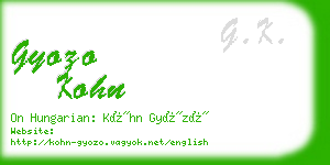 gyozo kohn business card